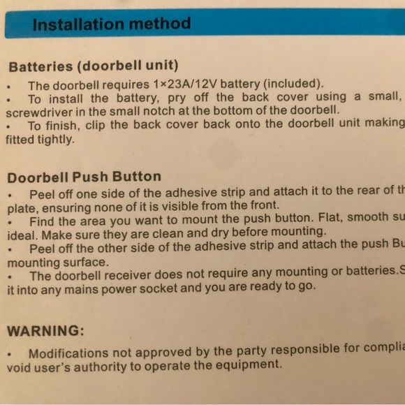 3/$15💸NWT Wireless Doorbell - Picture 5 of 6